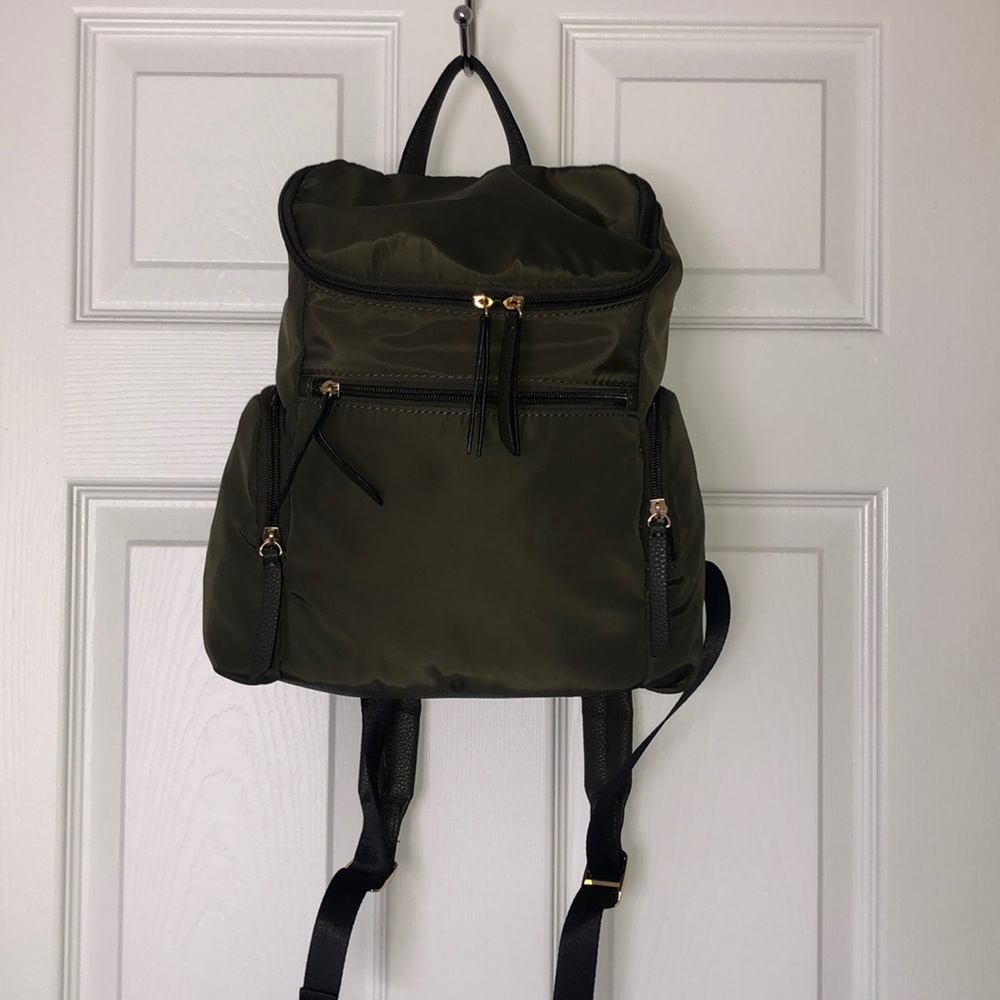 Army Green Nylon Backpack